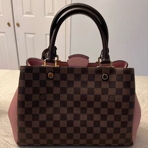 LOUIS VUITTON Damier Ebene Cuir Taurillon Brittany Magnolia